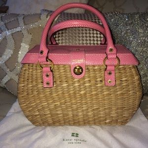 COPY - Flirty Kate Spade "Marika" wicker handbag.